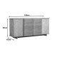 230-000126 Μπουφές Zafore pakoworld sonoma - γκρι μπεζ όψη μαρμάρου 180x45x80εκ
