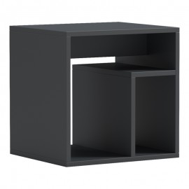 230-000184 Βοηθητικό τραπέζι Doublo pakoworld ανθρακί 40x35x40εκ