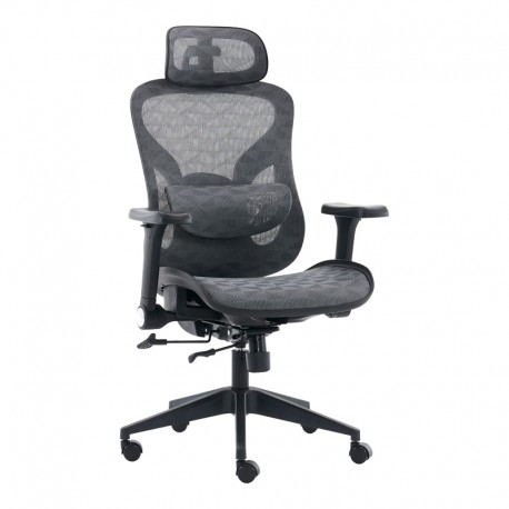 275-000025 Καρέκλα γραφείου εργασίας Mesgo pakoworld μαύρο-γκρι 68x67-72x110-136εκ