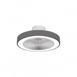 06-30162 ESTIA ΑΝΕΜΙΣΤΗΡΑΣ ΟΡΟΦΗΣ HALO FLOW 50cm 15w ΜΕ CCT LED ΦΩΤΙΣΜΟ 45W & ΤΗΛΕΧΕΙΡΙΣΤΗΡΙΟ ΓΚΡΙ