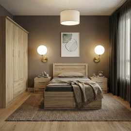 200-001447 Σετ Κρεβατοκάμαρας Olympus Sonoma με Κρεβάτι 120x200εκ Σετ 4τεμ