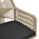 404-000025 Πολυθρόνα Andros pakoworld αλουμίνιο σε μαύρη- pe σχοινί μπεζ 57x61x84,5εκ