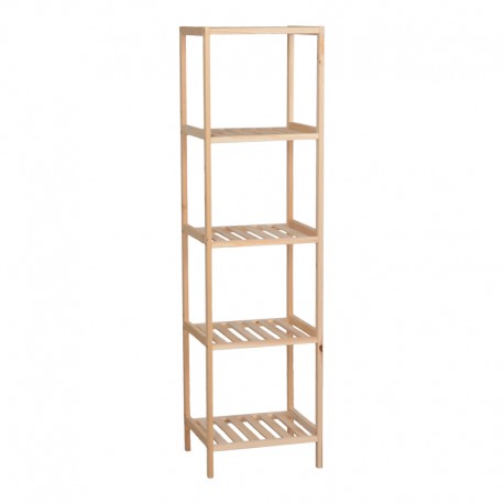 408-000001 Ραφιέρα δαπέδου Zendia pakoworld ξύλο ελάτου σε φυσική απόχρωση 35x30x130εκ