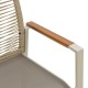 404-000031 Πολυθρόνα Aegean pakoworld στοιβαζόμενη -teak- αλουμίνιο και μόκα textline με pe σχοινί μπεζ 56,5x58x91εκ