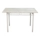 072-000182 Τραπεζαρία Roza pakoworld σετ 5τμχ mdf sonoma με μεταλλικό λευκό πόδι 120x65x75εκ