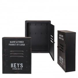 06530348 Κλειδοθήκη ‘Cargo’ 8 Θέσεων Μαύρο Μέταλλο 23x9x30cm Μαύρο