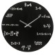 06530435 Ρολόι Τοίχου Με Μαθηματικές Εξισώσεις Μαύρο Φ35cm Μαύρο