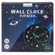 06530438 Ρολόι Τοίχου Διάστημα Φωσφοριζέ Μαύρο Πλαστικό Φ30cm Μαύρο