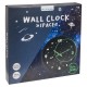 06530438 Ρολόι Τοίχου Διάστημα Φωσφοριζέ Μαύρο Πλαστικό Φ30cm Μαύρο