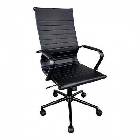 277-000014 Καρέκλα γραφείου διευθυντή Valter pakoworld pu μαύρο 55.5x58x108εκ