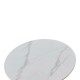 072-000177 Τραπέζι Balou I pakoworld sintered stone σε λευκό μαρμάρου Φ70x74εκ