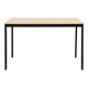 225-000086 Τραπέζι Extento pakoworld επεκτεινόμενο σε φυσική απόχρωση με μαύρα μεταλλικά πόδια 120-180x74x75εκ