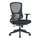 254-000016 Καρέκλα γραφείου εργασίας Litulo pakoworld ύφασμα mesh μαύρο 51x50.5x98/106εκ