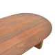 372-000029 Τραπέζι σαλονιού Flute pakoworld μασίφ ξύλο μάνγκο καρυδί 130x65x40εκ