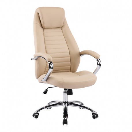 033-000037 Καρέκλα γραφείου διευθυντή Sonar pakoworld μπεζ pu 61x57x120-128εκ