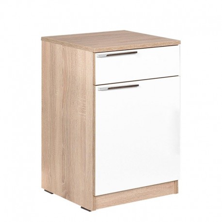 14370080 Κομοδίνο ArteLibre ROBIN Φυσικό/Λευκό Μοριοσανίδα/Μελαμίνη 40x40x60cm Φυσικό/Λευκό