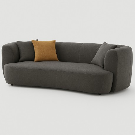 0739-3/261  ΚΑΝΑΠΕΣ 3 ΘΕΣΕΩΝ ΣΚ.ΓΚΡΙ ΧΡΩΜΑ  236x109x69cm