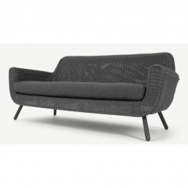 240010/3 JONAH ΚΑΝΑΠΕΣ 3Θ ΑΝΘΡΑΚΙ RATTAN 200Χ86Χ82cm