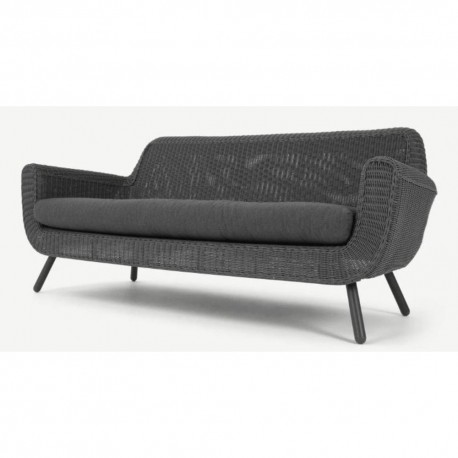 240010/3 JONAH ΚΑΝΑΠΕΣ 3Θ ΑΝΘΡΑΚΙ RATTAN 200Χ86Χ82cm