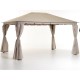 0454-21/SM ROMA GAZEBO ΜΠΕΖ  ΜΕ ΚΟΥΡΤΙΝΕΣ 3Χ4Χ260cm