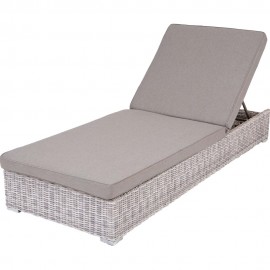 00754341 SAMA ΞΑΠΛΩΣΤΡΑ RATTAN ΑΝΟΙΧΤΟ ΓΚΡΙ 202Χ77Χ28cm