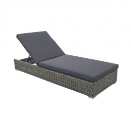 00759021 SAMA ΞΑΠΛΩΣΤΡΑ RATTAN ΓΚΡΙ  202Χ77Χ28cm