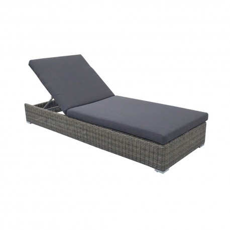 00759021 SAMA ΞΑΠΛΩΣΤΡΑ RATTAN ΓΚΡΙ  202Χ77Χ28cm