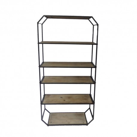 18021/V ΡΑΦΙΕΡΑ ΑΠΌ ΜΑΣΙΦ ΞΥΛΟ  93Χ35Χ181cm