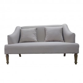 173/090 ΚΑΝΑΠΕΣ 2Θ  ΜΑΞΙΛΑΡΙΑ ΕΚΡΟΥ ΔΡΥΙΝΟΣ ΑΝΤΙΚΕ 140,5X81Χ88cm