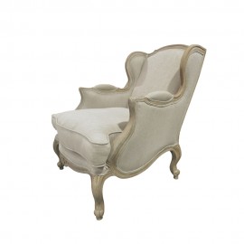 014-1/019 ΜΠΕΡΖΕΡΑ  ΥΦΑΣΜΑ ΜΠΕΖ LINEN-COTTON ΔΡΥΙΝΗ ΓΚΡΙ ΑΝΤΙΚΕ 124X46Χ106cm