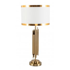 0204055 TLC 8801 AB ΕΠΙΤΡΑΠΕΖΙΑ ΛΑΜΠΑ ΟΞΥΝΤΕ ΜΕ ΒΕΡΓΕΣ ΑΜΠΑΖΟΥΡ ΛΕΥΚΟ ΧΡΥΣΟ ΣΙΡΙΤΙ 1xE27