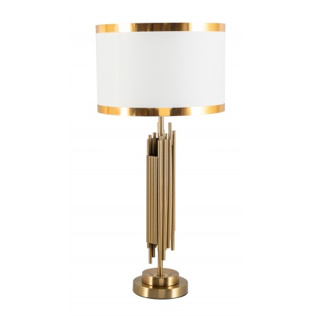 0204055 TLC 8801 AB ΕΠΙΤΡΑΠΕΖΙΑ ΛΑΜΠΑ ΟΞΥΝΤΕ ΜΕ ΒΕΡΓΕΣ ΑΜΠΑΖΟΥΡ ΛΕΥΚΟ ΧΡΥΣΟ ΣΙΡΙΤΙ 1xE27