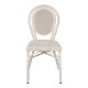 289-000023 Καρέκλα Nacia pakoworld στοιβαζόμενη αλουμίνιο-textilene λευκό 45x59x85εκ
