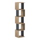 230-000175 Βιβλιοθήκη Cubik pakoworld sonoma- ανθρακί 35x30x161εκ