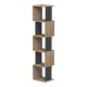 230-000175 Βιβλιοθήκη Cubik pakoworld sonoma- ανθρακί 35x30x161εκ