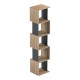 230-000175 Βιβλιοθήκη Cubik pakoworld sonoma- ανθρακί 35x30x161εκ
