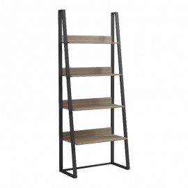 230-000156 Βιβλιοθήκη-Ραφιέρα Alfa pakoworld sonoma-μαύρο μέταλλο 75x36x185εκ