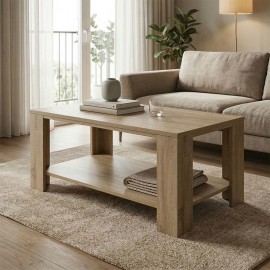 383-000154 Τραπέζι σαλονιού Votalo I pakoworld sonoma 90x50x45εκ