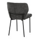 029-000433 Καρέκλα Mavier pakoworld ύφασμα γκρι-πόδια μαύρο μεταλλικό 48x61.5x82εκ