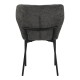 029-000433 Καρέκλα Mavier pakoworld ύφασμα γκρι-πόδια μαύρο μεταλλικό 48x61.5x82εκ