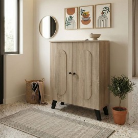 383-000115 Παπουτσοθήκη-ντουλάπι Cathi pakoworld sonoma 80x34x95εκ