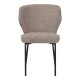 029-000432 Καρέκλα Mavier pakoworld ύφασμα γκρι-μπεζ-πόδια μαύρο μεταλλικό 48x61.5x82εκ