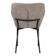029-000432 Καρέκλα Mavier pakoworld ύφασμα γκρι-μπεζ-πόδια μαύρο μεταλλικό 48x61.5x82εκ