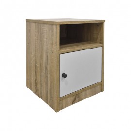 383-000135 Κομοδίνο Lenea pakoworld sonoma-λευκό 40x40x50εκ