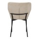 029-000434 Καρέκλα Mavier pakoworld ύφασμα μπεζ-πόδια μαύρο μεταλλικό 48x61.5x82εκ