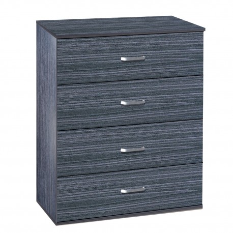 14370094 Συρταριέρα ArteLibre WHITBY Σκούρο Καρυδί Μοριοσανίδα/Μελαμίνη 80x40x100cm Καφέ/Καρυδί