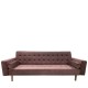14290062 Καναπές Κρεβάτι Τριθέσιος ArteLibre AUBREY Σάπιο Μήλο Ύφασμα 224x88x84cm Ροζ/Σάπιο Μήλο