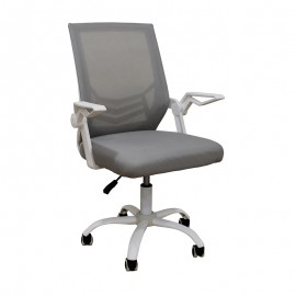 01-0423-1 A1830 ΛΕΥΚΟ/ΓΚΡΙ MESH ΠΟΛΥΘΡΟΝΑ ΓΡΑΦΕΙΟΥ 62X54X44-91/53-100εκ.