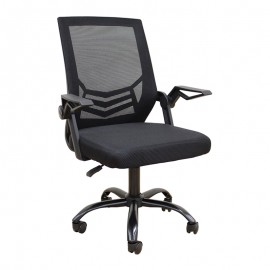 01-0423 A1830 ΜΑΥΡΟ/ΜΑΥΡΟ MESH ΠΟΛ/ΝΑ ΓΡΑΦΕΙΟΥ 62X54X44-91/53-100εκ.