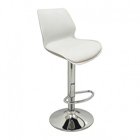 43-2764-1 BAR49 WHITE PU/PVC(Σ2)ΣKAMΠO ΜΕ ΑΜΟΡΤΙΣΕΡ 39X45X102εκ.